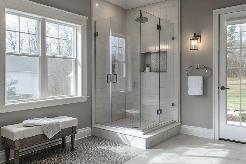 Glass Shower Bathtub